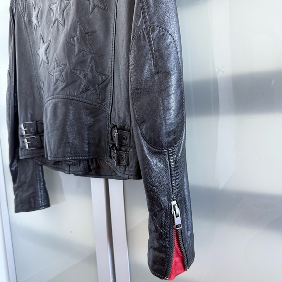 ⭐️Mauritius Leather Moto Jacket w Stars⭐️ - Picture 8 of 16